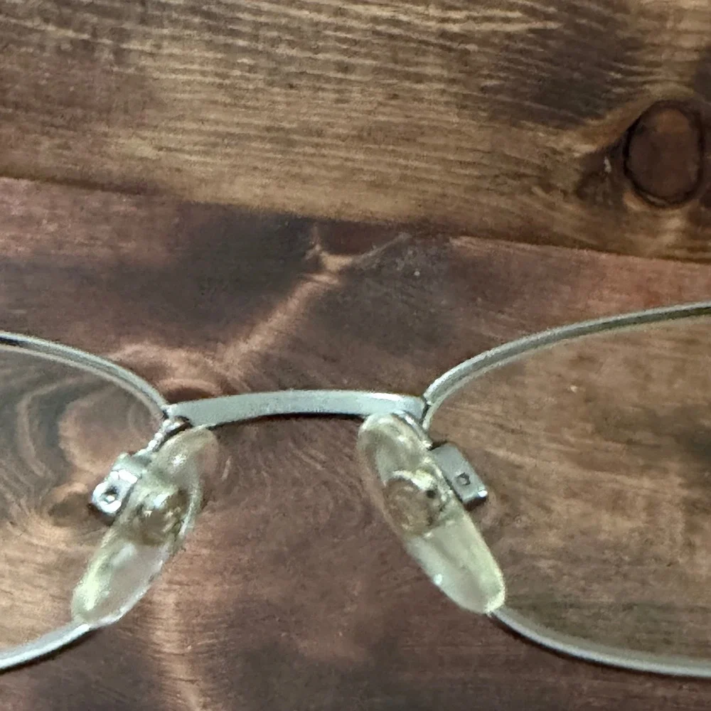 Chanel Eyeglass FRAME ONLY Gunmetal Brown Crystal Pearl CC Logo 50-16-135
